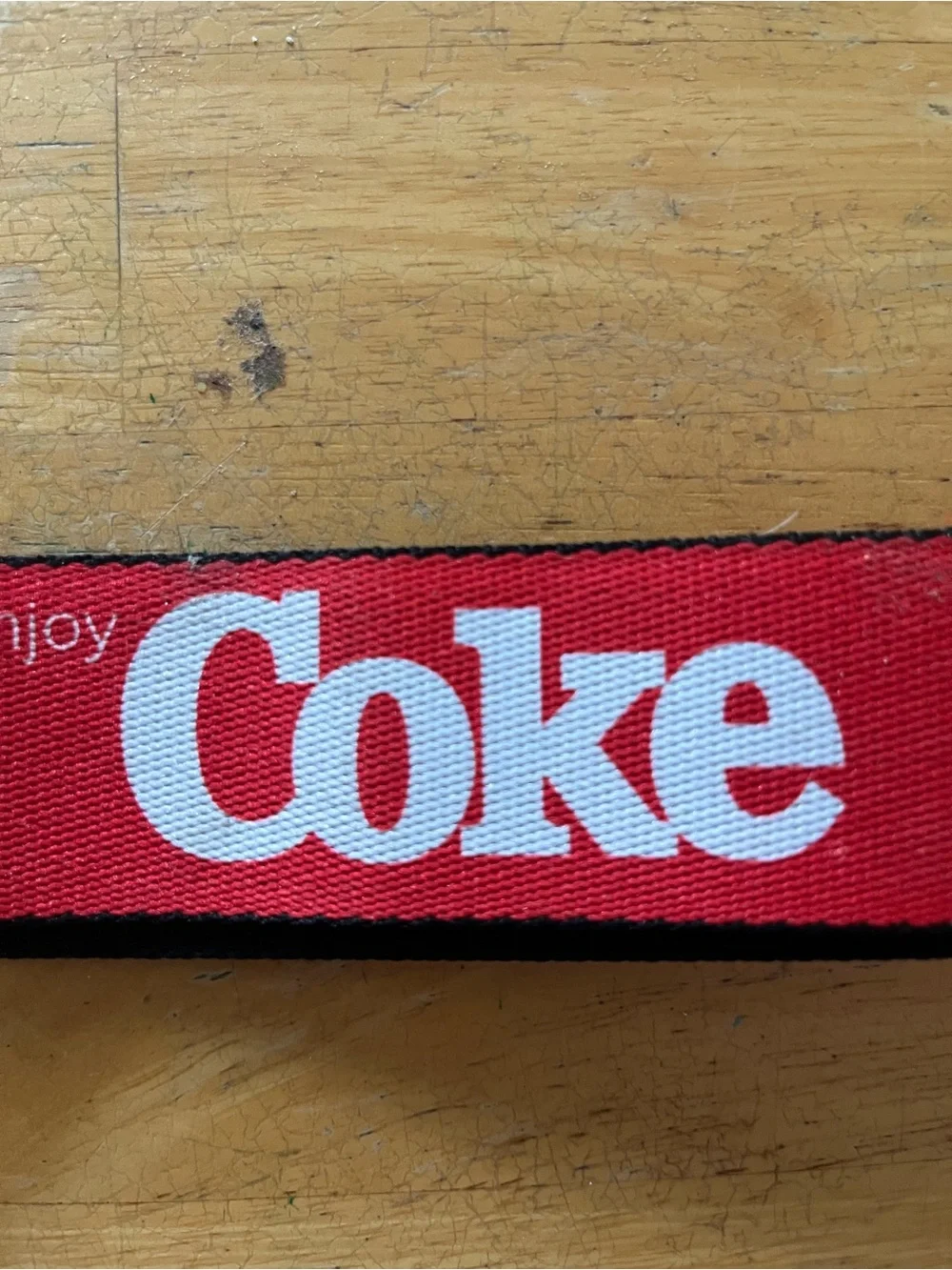 Coca-Cola Red and White Logo Belt with Branded Buckle